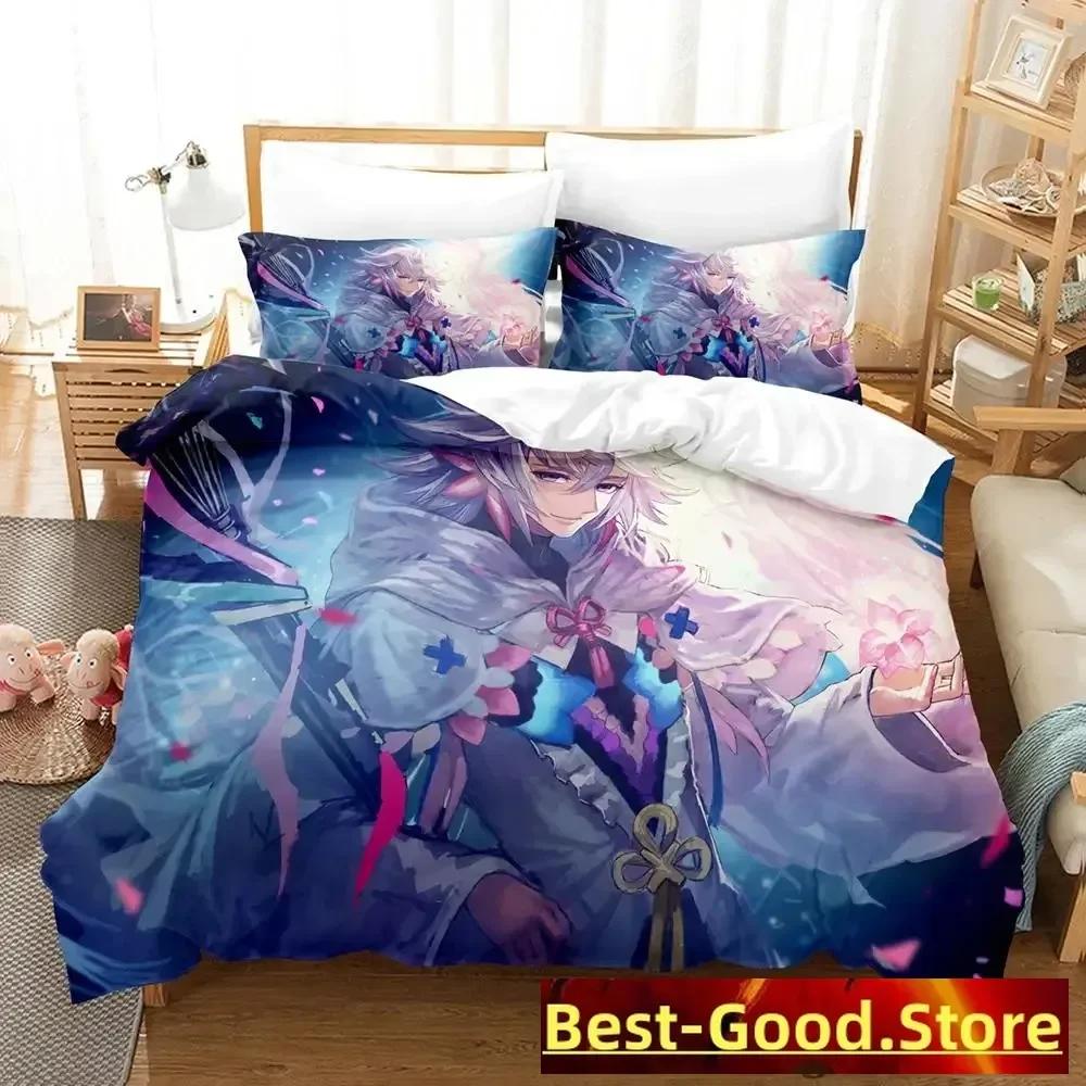 Fate Grand Order, Merlin Bedding Set Printed Bed Set With Pillowcase Duvet Cover Soft Single Double Queen Super King Size