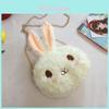 Soft Plush Bunny Small Crossbody Bag With Hidden Pouch For Daily Outfits