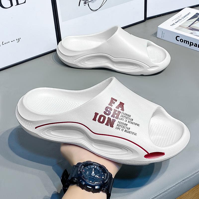 Fashion 2025 New Men's Slippers Outdoor Summer Trend Beachwear Sensation Youth Sports Dual-use Sandals Comfortable Rubber Sole