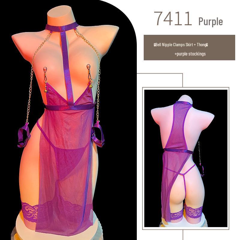 Σετ Εσωρούχων Δεσπόζουσας Πρόκλησης Μεγάλου Μεγέθους - Ερωτικό SM Στολή Πιτζάμα, Πειρασμός & Πάθος 7411