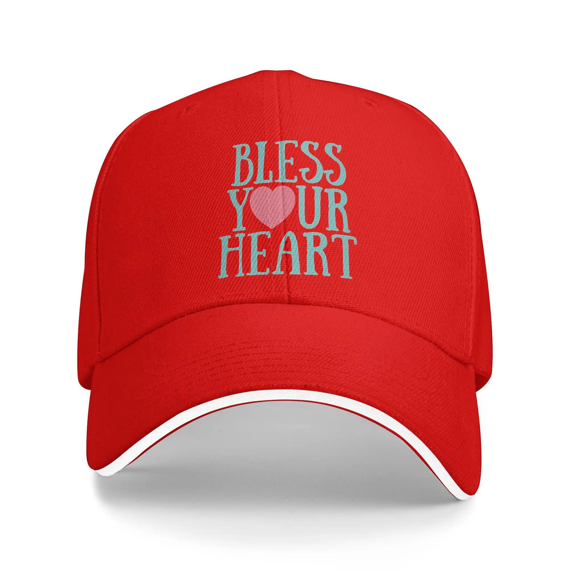 

Bless Your Heart Letter Sun Baseball Cap Summer Casual Hip Hop Hats For Unisex Adult Outdoor Sports Baseball Caps One Size