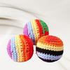 Handmade Crochet Footbag Soft for Kids Colorful Knitted Juggling Toys Toss Game
