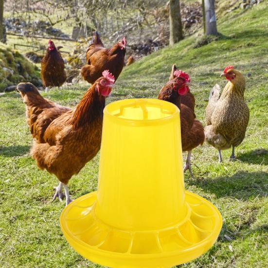 Yousheng Convenient Chicken Feed Bucket Easy Use PE Strong Toughness Portable Poultry Feeder for Garden