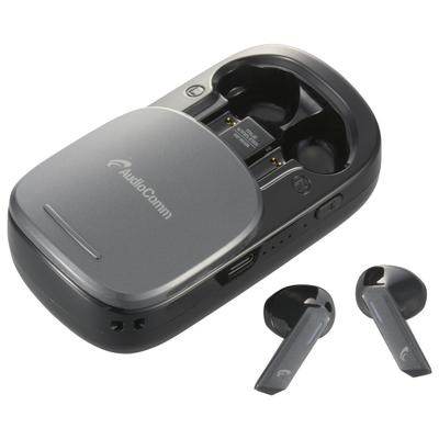 OHM Electric AudioComm Wireless Fully Bluetooth Headset with Earphones with Earphones PLUS Wireless Earphones, Wireless, Mic, Microphone, Speaker,