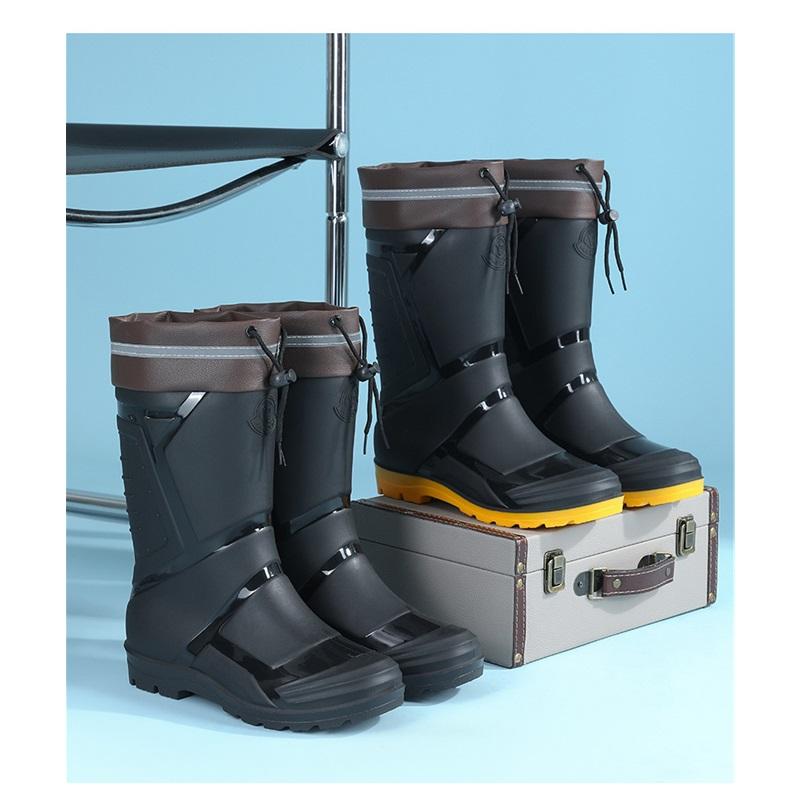 Herren Hohe Wasserdichte Gummistiefel Rutschfeste Arbeitsschuhe