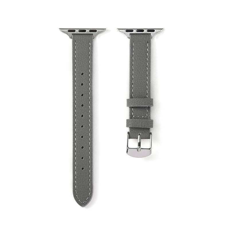 Originální kožený tenký řemínek s vzorem liči pro Apple iWatch