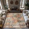 Multicolor Bohemian Area Rug, Geometric Pattern Non-Slip Carpet, Vibrant Living Room Mat for Cozy Home Decor