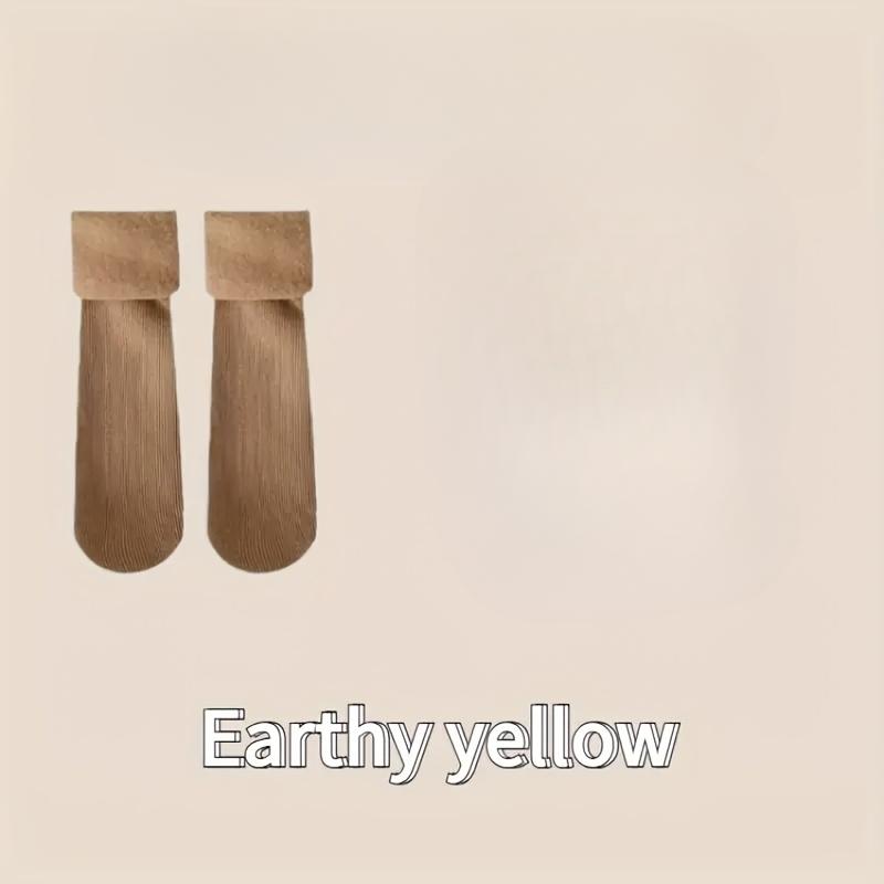 10-1 Perechi de Șosete Groase și Călduroase de Toamnă și Iarnă pentru Femei, Mărimi Mari, Șosete de Zăpadă cu Dungi Verticale, Stil Tub, Șosete Călduroase Căptușite cu Fleece