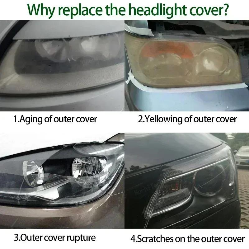 Front Headlight Cover for BMW E46 Coupe Convertible 1999-2003 M3 2000-2006 Auto Glass Lens Case Head Light Caps Lampshade Shell