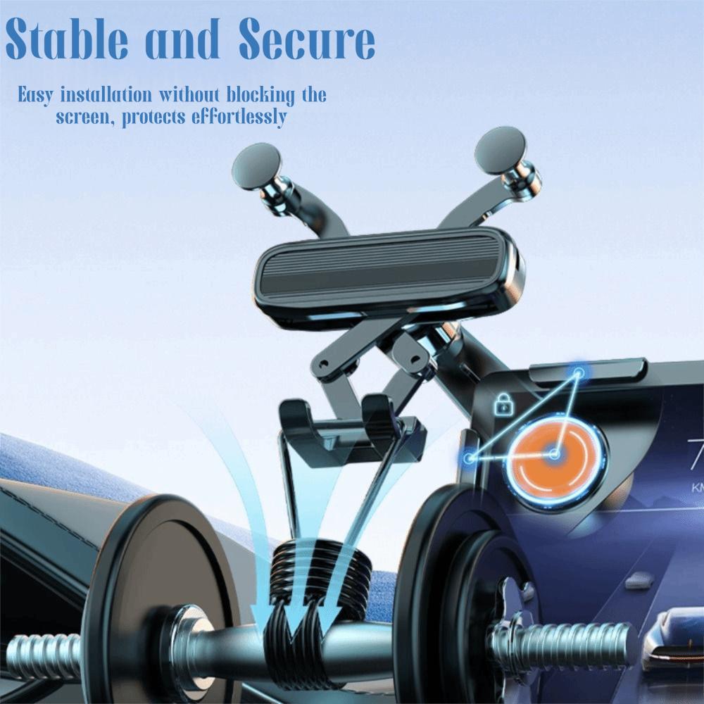 Gravity Retractable Fold-Screen Car Phone Holder Gravity Retractable Car Mount Large Smartphones