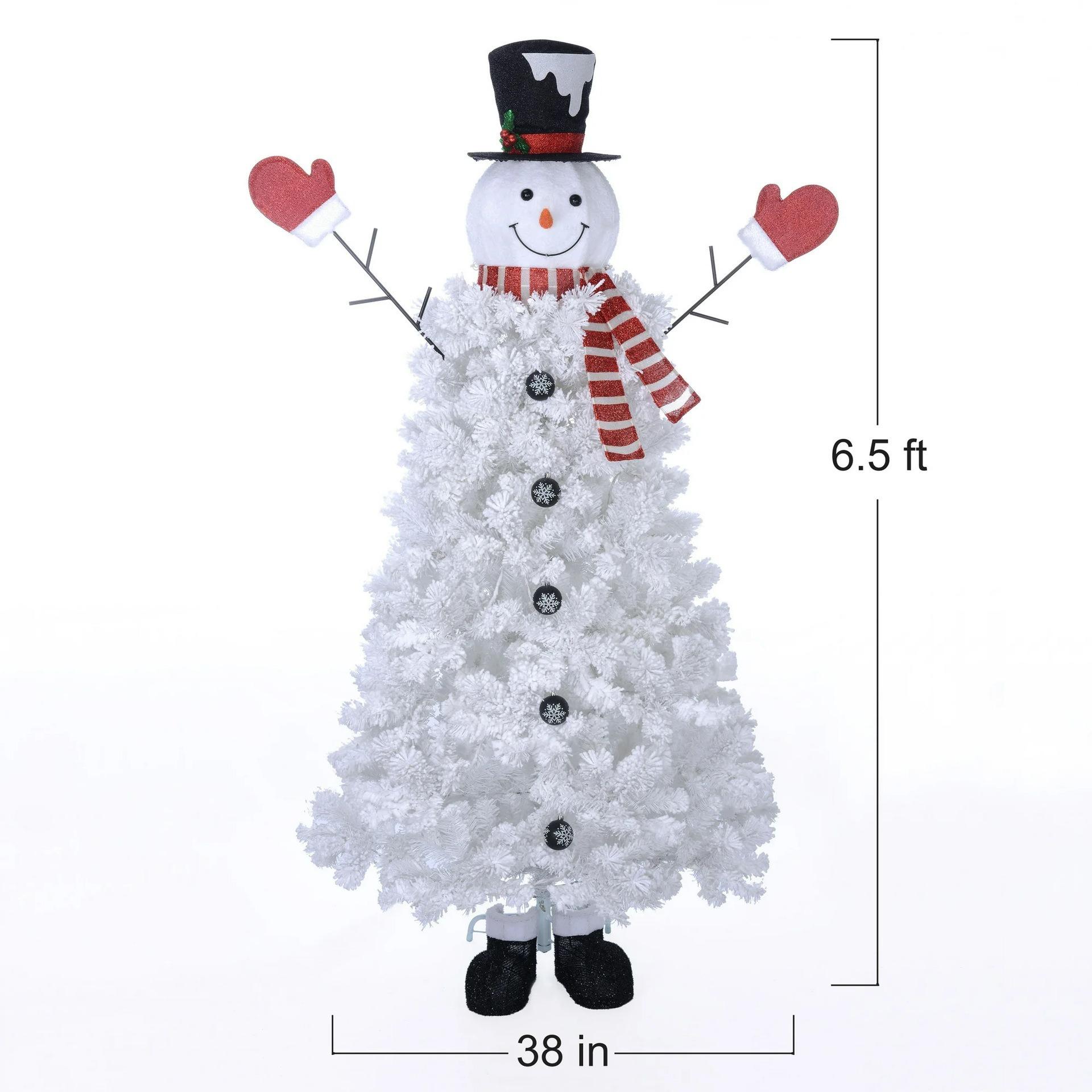 

2025 Новый Белый Рождественский Снеговик Рождественская Елка Витрина Сцена Украшение Рождественский Снеговик Белая Рождественская Елка белый