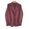 Wool coat women's double-sided woolen jacket commuting long-sleeved suit collar simple and loose autumn and winter commuting style