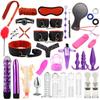 Sex Products Erotic Toys for Adults BDSM Sex Bondage Set Handcuffs Anal Plug Vibrator Gag Whip Rope Sex Toys For Couples