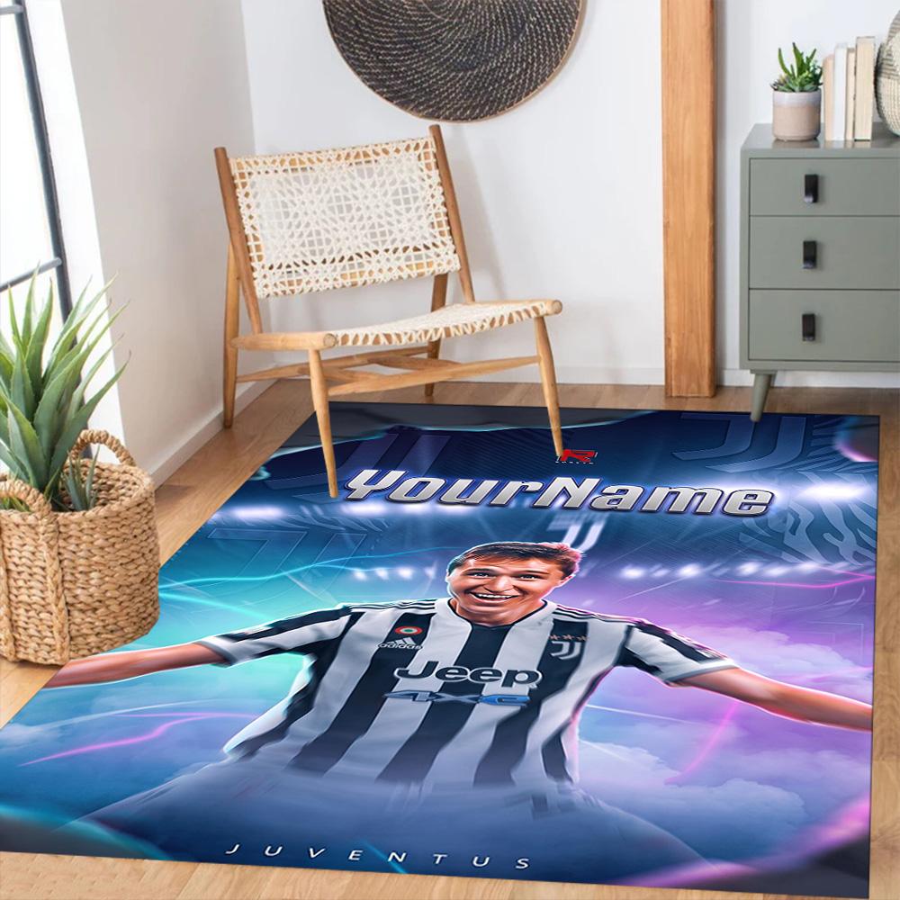 Juventus Personalized Text Floor Mat Suitable for Dormitory Game Room Bedrooms Living Rooms Antislip Carpet Anime Office Decor