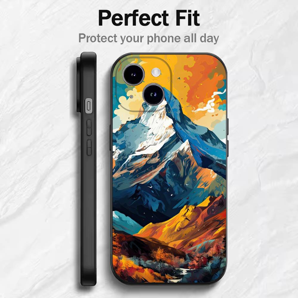 Sacred Mount Everest   Phone Case For 17 16 15 14 13 12 11 Mini XS XR X 6S 6 Pro Max Plus Black Soft Cover