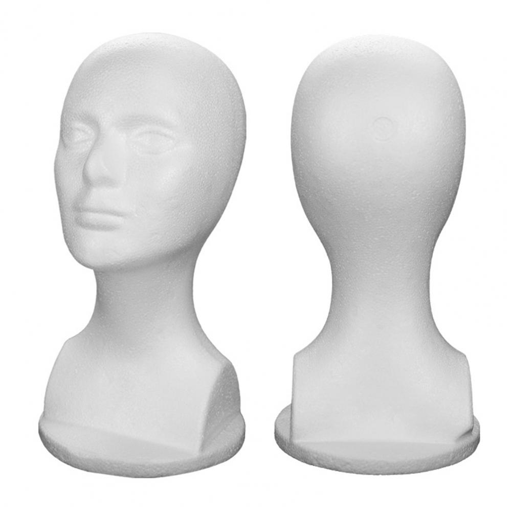 Foam Mannequin Head Female Model Display Stand Wigs Hats Jewelry Glasses Holder Salon Shop Barber Foam Head