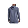 Under Armour Logo Letter Print Drawstring Hoodie Men Tops Blue 1373356-767