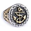 2026 Personality Trendy Men's Anchor Navy Style Gold Non-fading Ring