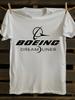 S Boeing Logo & Airplane Print Cotton T-Shirt Mens Tshirt Womens Tshirts with Letters Print Short Sleeves T-Shirt Casual Street Tee Shirt Top