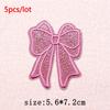 5Pcs/Lot Glitter Butterfly Bow Iron on Patches - Embroidered Patches on Clothes Bags Hats Jackets Decor