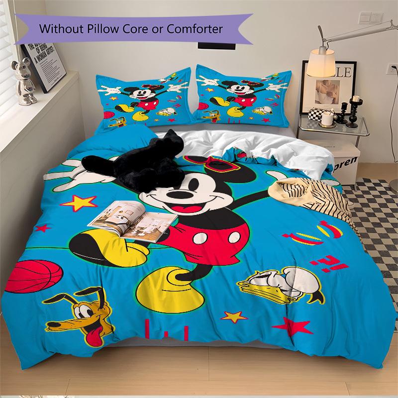 3pcs Set Mickey Mouse, Pluto, Donald Duck Print Bedding Quilt Cover, Soft and Comfortable Quilt Cover Suitable for Bedroom and Guest Room34