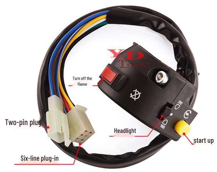 ATV Motorcycle Multi-Function Handlebar Switch with Start, Stop, and Horn Functions