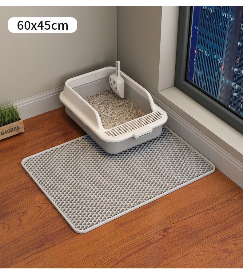 Cat Litter Mat Waterproof Double Layer Pet Litter Box Mat Easy To Clean Non-slip Sand Basin Filter Kitten Dog Clean Supplies