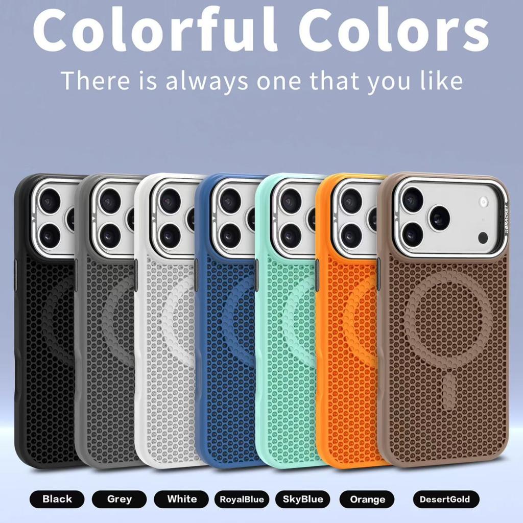 Advanced sensor mesh lens holder iphone17promax mobile phone case 14 breathable heat dissipation 15 apple 16 sheath