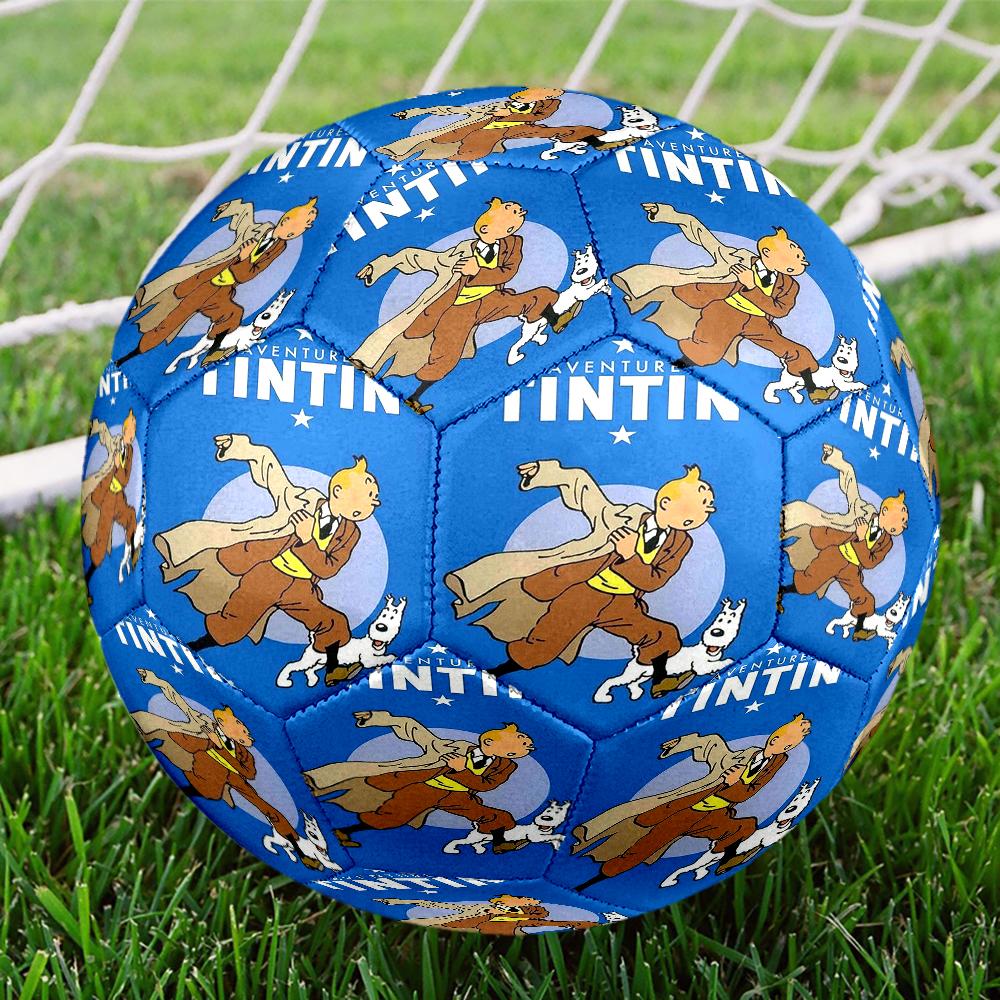The Adventures of Tintin Theme Size 5 Soccer Ball, Suitable for Both Indoor and Outdoor Matches, a Gift Suitable for Everyone.