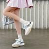 Thick-soled heightening women's spring new leather satin breathable sneakers lightweight casual running shoes