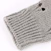 1Pair Fingerless Gloves Half-Finger Hollow Heart Soft Flexible Wool Warm Solid Color Knitted Cold-proof