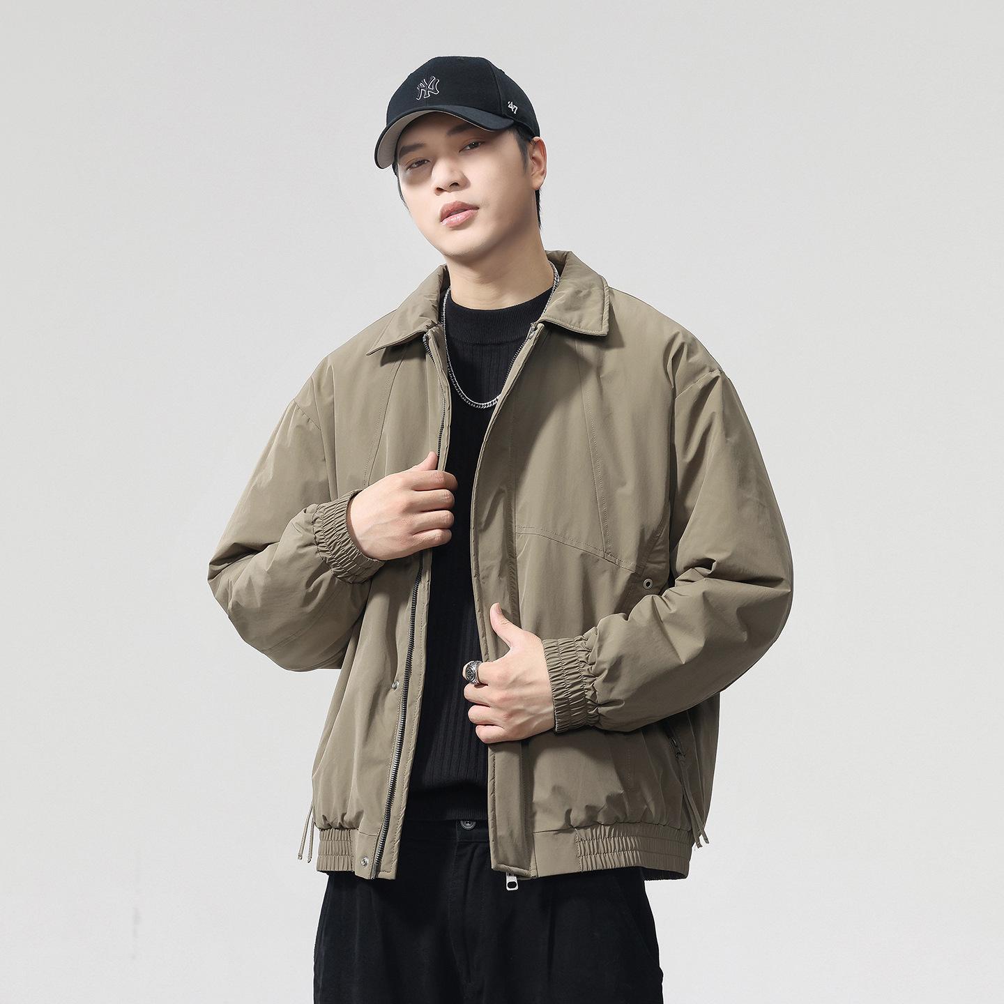 

Men s Windproof Cotton Workwear Jacket - Autumn/Winter 2026 Arrival, Lapel, Loose Fit, Warm and Padded for Outdoor Use M (90-105 jin)