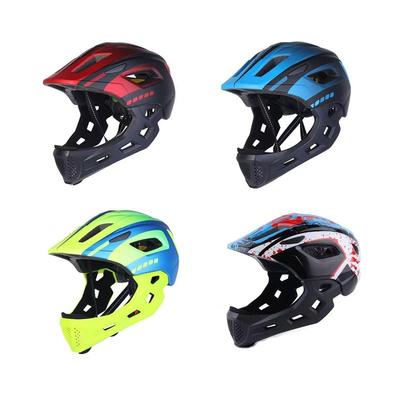 Casco Integrale Staccabile per Bambini 18 Prese d'Aria Casco di Sicurezza per Bici Scooter MTB con Luce Notturna Compatibile