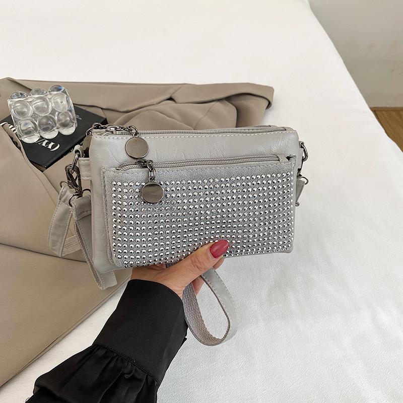 Fashion Rhinestone-Studded Shoulder Bags for Women Small Crossbody Bags Wrist Bag for Women Work Shopping and Meeting Friends Ladies' Holiday Gifts