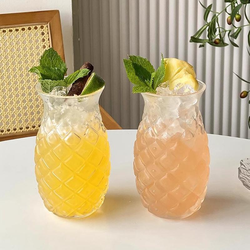 Ice Glass Cup Juice Coffee Mug Retro Transparent Drinking Cup Iced Water Drinkware Juice Milk Glass Cup Kitchen Accessories