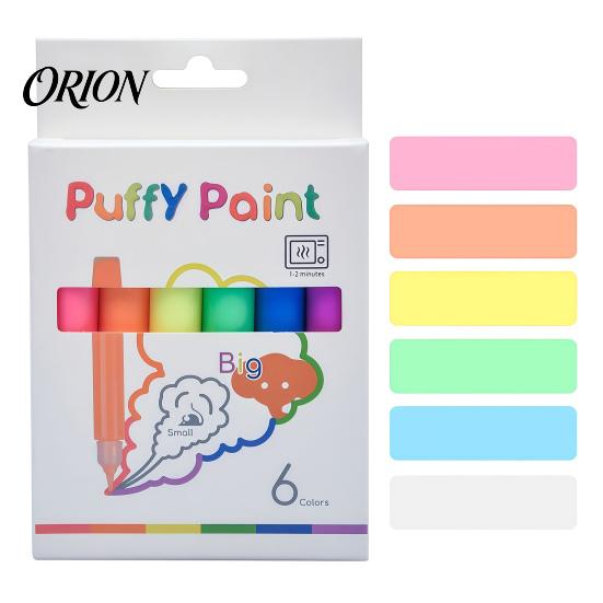 6 Colors Popcorn Pens Pens, 3D Relief Art Pen, Heat Activated, Puffy Handmade Gift Ideas for Kids Drawing DIY Craft Projects, Works on Different