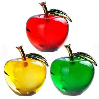 50/60Mm Glaze K9  Apple Crafts Glass Paperweight Home Desktop Decor