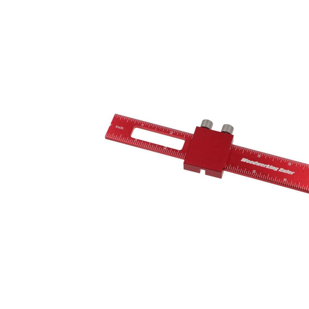 T-Type T Track Ruler Inch and Metric Scribing Ruler Precision Pocket Ruler  Scriber Measuring Tools