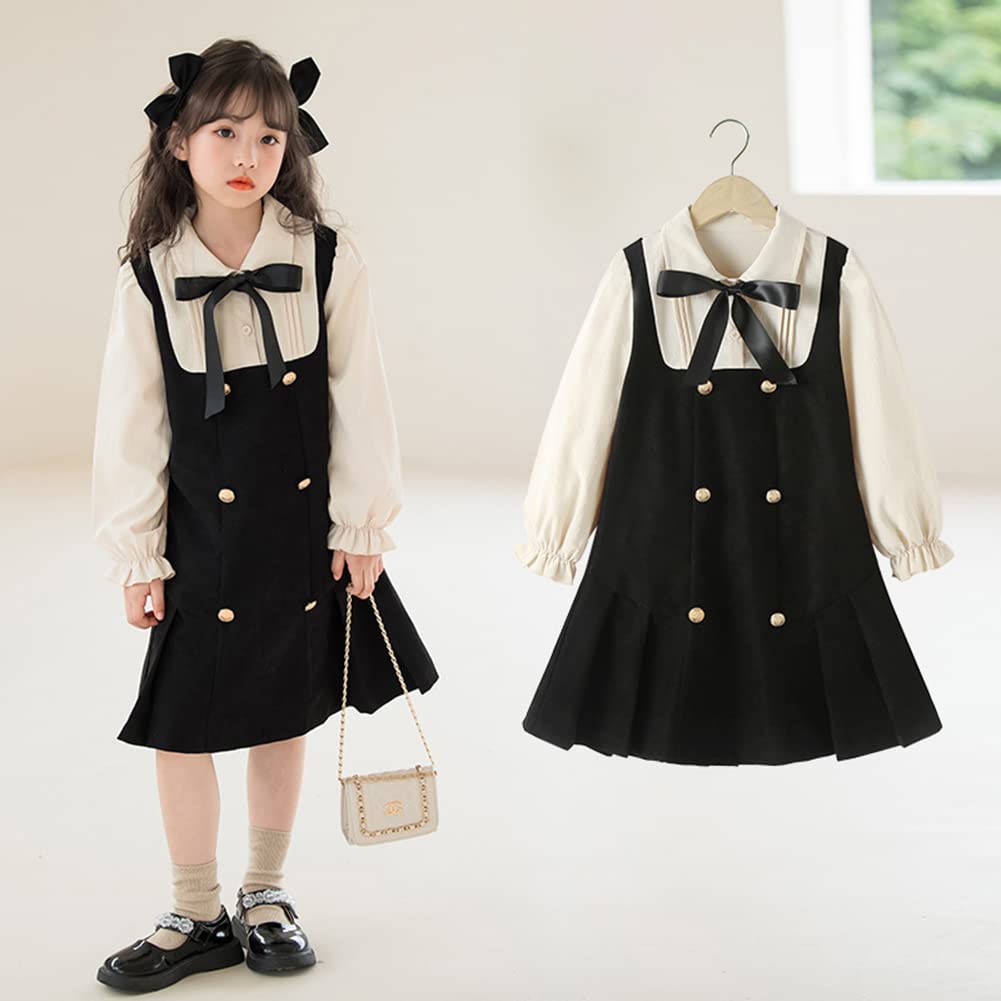 Emfay Long Sleeve Perfect for Entrance and Casual Girls' Dress, Ceremonies, Graduations, Recitals, Weddings, (130)