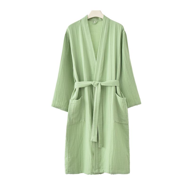 Accappatoio Yukata in Garza di Cotone a 3 Strati, Motivo delle Quattro Stagioni Giapponesi: Indumenti Morbidi e Assorbenti per Casa e Salone
