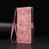 For iPhone 17 Pro Max Case Garden Imprinted PU Leather Wallet Phone Cover with Wrist Strap