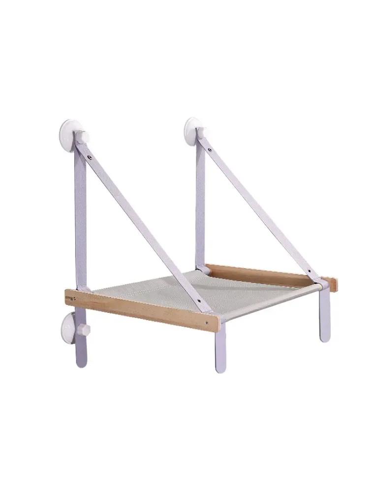 

All Seasons Universal Winter Cat Hammock Hanging Bed Cat Nest Swing Strong Suction Cup Hanging Nest Pet Bed светло-серый
