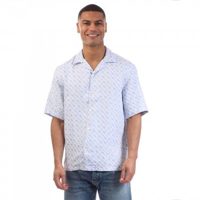 Camicia da uomo a maniche corte in Lyocell C-Lars-252