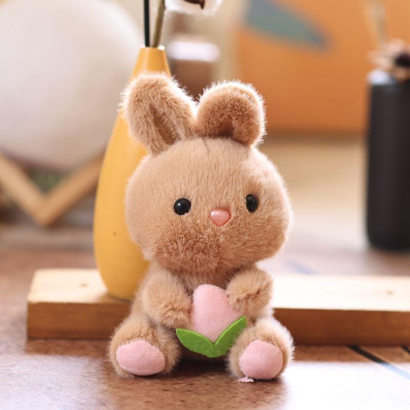 Animal Plush Bunny Charm With Super Soft Short Plush For Kids Gift And Accessories