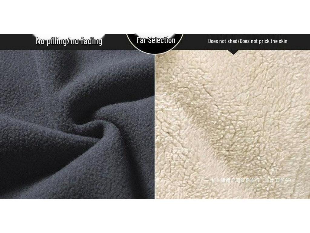 Plus Size Velvet Lined Hoodie for Men - Thick and Warm Lamb Fleece Sports Jacket for Autumn/Winter