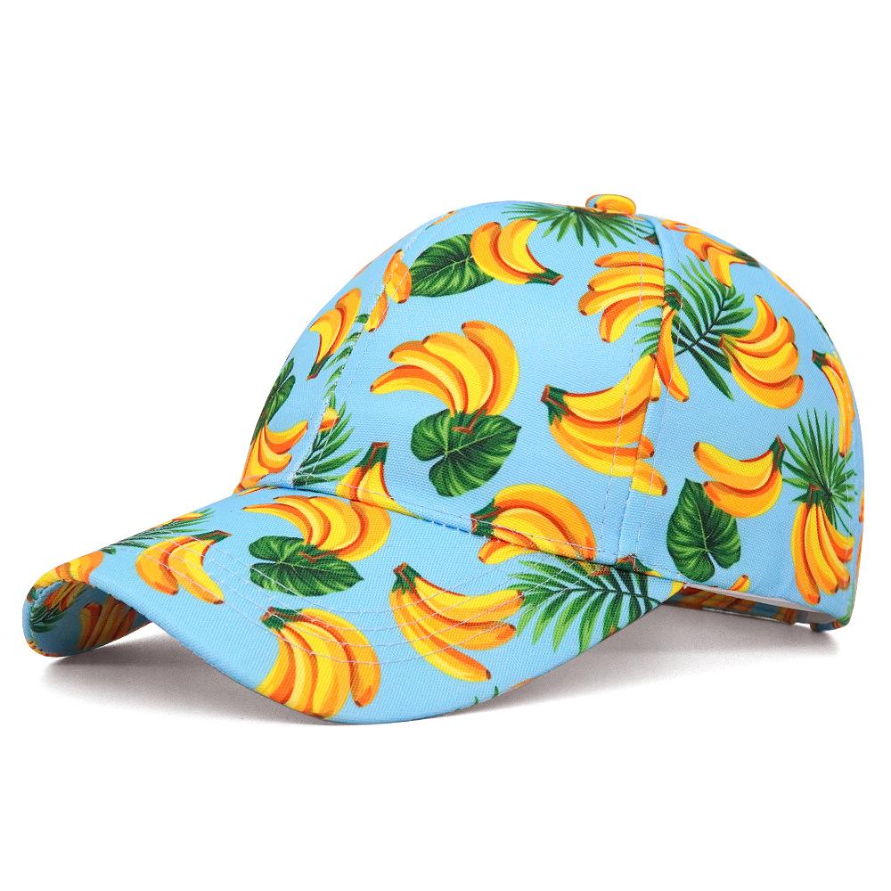 COKK Baseball Cap Women Cute Fruit Printed Sun Hat Adjustable Sunshade Summer Hats For Women Outdoor Casual New