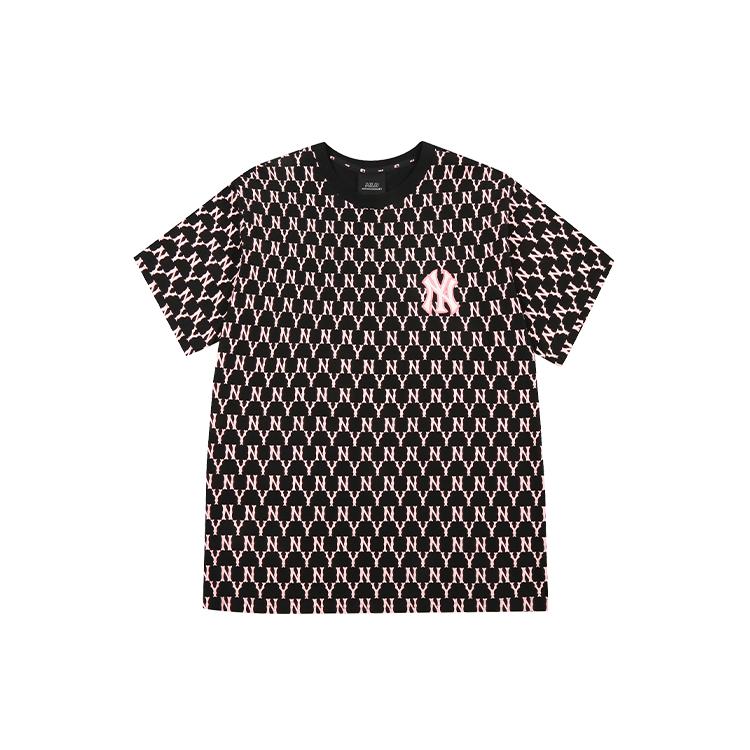 MLB New York Yankees T Shirt Unisex Black Pink Logo 31TSM1131-50X L