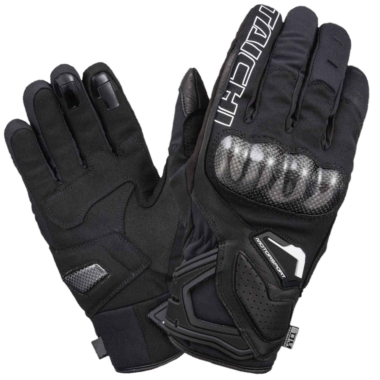 

RS Taichi Motorcycle Riding Touchscreen Carbon Winter Size L Gloves, Autumn/Winter, Waterproof, Cold-Resistant, Warm, Compatible, Built-in Protector,