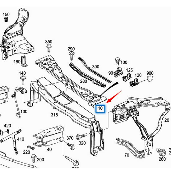 Upper Radiator Support for Mercedes-Benz CLS W218