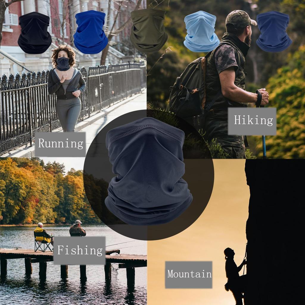 BIWOWE Face Cover, Breathable, Sweat Absorbent, Quick Drying, High Bullet, Neck Cover, Snood, Men's,
